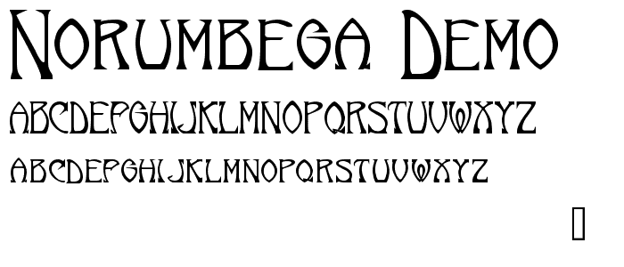 Norumbega Demo font